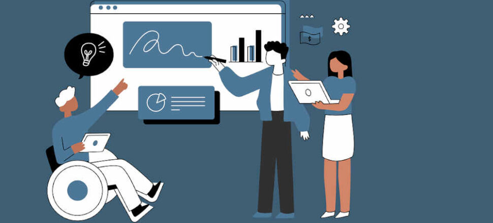 Team analyzing data to correct technical SEO mistakes